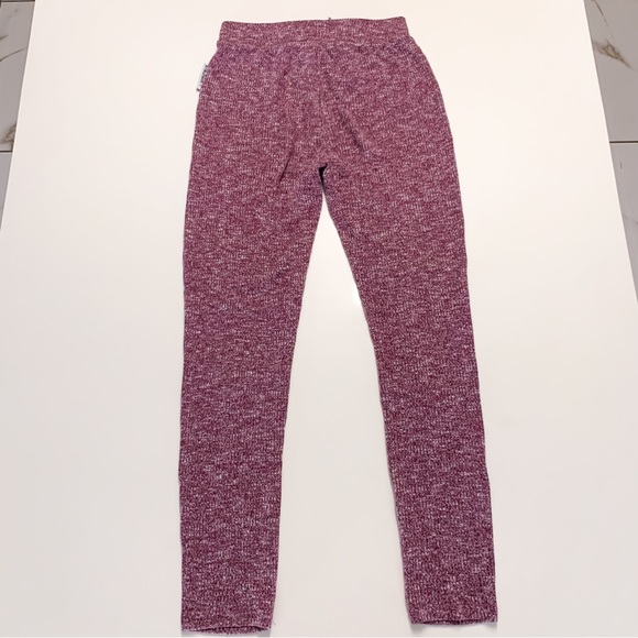Gymshark Slounge High Waisted Knit Joggers in Deep Plum Marl Size Small - Picture 4 of 10